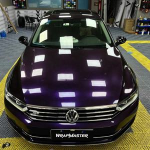 WRAPMASTER 1,52x17M PET Metálico Brillante <span class=keywords><strong>Venecia</strong></span> Púrpura Vinilo Adhesivo Metálico Car Wrap Vinilo - Product Image 2