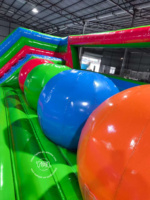 Parcours d'obstacles gonflable en PVC de haute qualité pour les jeux de défis, utilisation commerciale en extérieur