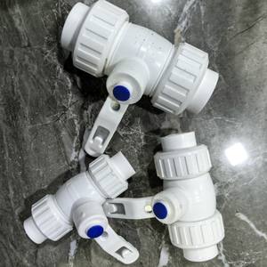 Robinet à bille manuel à haut débit PPR, double joint, tout plastique, raccords de tuyauterie d'eau 4/6 points, structure OEM personnalisable - Product Image 5