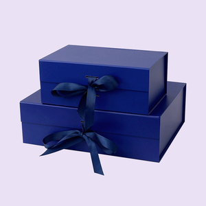 Foldable Magnetic Paper Gift <b>Box</b> Black With Ribbon Custom Logo Apparel Shoe Cosmetic Packaging Wholesale - Product Image 6