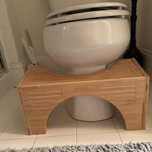 <b>Bamboo</b> Toilet <b>Stool</b> Minimalist Design Anti Slip For Bathroom Use - Product Image 2