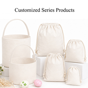 Bolsa de Lona Sublimable con Cordón, Bolsa de Compras, Personalizable con Impresión de Logotipo por Transferencia Térmica, Regalo para Fiestas, Venta al Por Mayor - Product Image 1