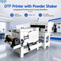 Neuer 40cm Halbautomatischer DTF-Drucker mit 2 XP600 Druckköpfen, Automatischer Pulverschüttler, PET-Film-Transferdruckmaschine, 1 Jahr Garantie