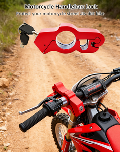 चीन कारखाने अनुकूलित एल्यूमीनियम मिश्र धातु मोटरसाइकिल मजबूत सुरक्षा एंटी-चोरी हैंडलबार लॉक - Product Image 2