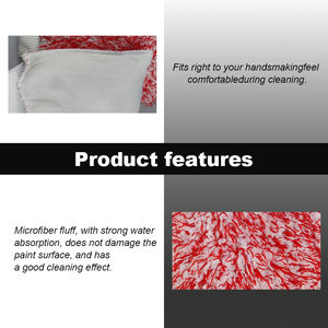 <span class=keywords><strong>Gant</strong></span> de lavage de voiture en <span class=keywords><strong>microfibre</strong></span> à poils longs super doux personnalisé, marque NBT, pour le nettoyage des vitres et des jantes, 28x20CM - Product Image 6