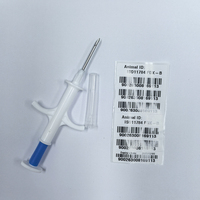 Microchip RFID FDX-B 134.2kHz EM4305 con Sensor de Temperatura, Transpondedor en Jeringa, Encapsulado en Vidrio Biodegradable de 2.12x12mm, Mini Etiqueta Impermeable