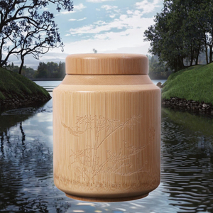 Guci Bambu Biodegradable dengan Pola Kustom, Wadah Ramah Lingkungan untuk Abu Hewan Peliharaan atau Manusia, Liontin Kremasi, Perlengkapan Pemakaman - Product Image 3
