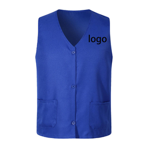 Gilet da lavoro supermercato con materiale in poliestere traspirante Logo personalizzato gilet di servizio del gruppo aziendale - Product Image 3