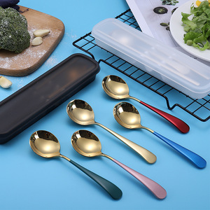 ช้อนส้อมสแตนเลส 304 2 ชิ้นชุดของขวัญอุปกรณ์เดินทางแบบพกพา - Product Image 2