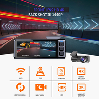 4K + 2K 2160P WIFI GPS Logger Dual Lens Car DVR Novatek 96675 Chip Sony IMX415 Sensor Night Vision Dual Camera Dash Cam Recorder