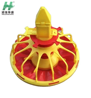Mangeoires jaunes et rouges pour poulets de chair, ensemble complet, système d'alimentation au sol pour élevage avicole, mangeoire à plateau en PP pour volailles