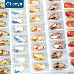 Cristales de Calidad 5A Coloridos en Forma de Pera de 13*18mm, Gemas de Cristal para Coser, Pedrería para Decoración de Vestidos de Novia - Product Image 5