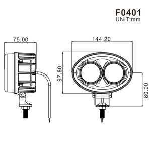 ไฟเตือน LED สำหรับรถยกสีแดง/น้ำเงิน/เขียวพื้นที่อันตรายไฟเตือนความปลอดภัยแบบเส้นตรง6W - Product Image 2