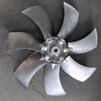 Sichelförmiger, gezahnter Aluminium-Axiallüfter mit 8 Flügeln für Hochtemperatur-Gebläseventilatoren