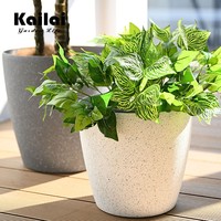 Kailai Home Garden Décoration de jardin, grand pot de fleurs en plastique à arrosage automatique avec bacs intérieurs