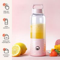 Blender Mini Portabel Elektrik USB, Penggiling Buah Jeruk Citrus Profesional, Botol Mixer Isi Ulang