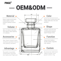 Flacon de parfum cylindrique 30 50 100 ml, base épaisse et lourde, design minimaliste unique, FEA 15 mm avec pompe pulvérisatrice, boîte, ensemble complet OEM