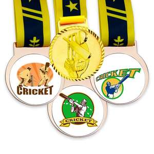 RENHUI Man Of <span class=keywords><strong>The</strong></span> Match Floorball Trophy Cricket Metal Crafts Deportes Medallas y trofeos personalizados Medallas - Product Image 1