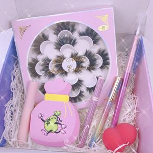 Faux cils de vison 5D avec boîte personnalisable 25mm, vente en gros, paires, ensemble d'emballage en Carton, 50 unités - Product Image 5