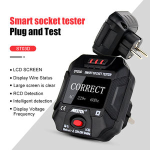 Digital Display Socket <strong>Tester</strong> Power Socket Wiring Detection Wall Plug Breaker Finder <strong>RCD</strong> Test Socket Detector EU/US/UK ST03D - Product Image 5