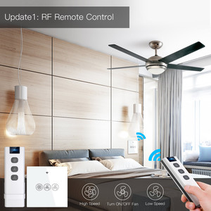 Langyeao สวิตช์พัดลมอัจฉริยะ WIFI RF การควบคุมความเร็ว1% 100% ใช้งานได้กับ Alexa <span class=keywords><strong>Google</strong></span> Home จับเวลา & บลูทูธจับคู่ได้อย่างรวดเร็ว - Product Image 2