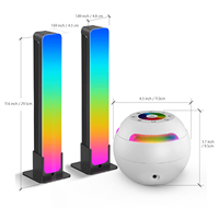 Barra de lámpara ambiental inteligente Rgb para TV, lámpara de ambiente para videojuegos, altavoz de juego con Bluetooth, Control de sonido, luz rítmica de música