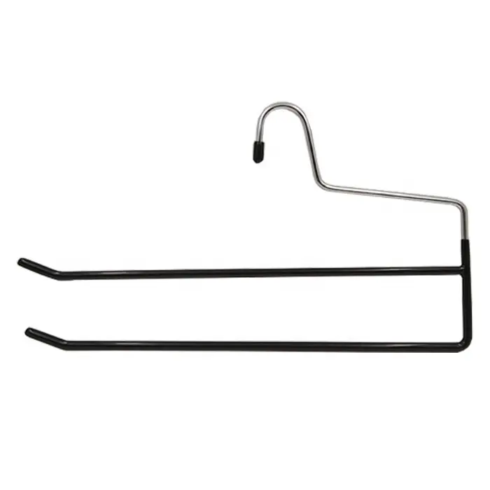 Black 2 layers Metal Pants Hanger ganchos para colgar ropas Space Saving Multifunctional Hangers