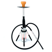 Nouvelle chicha LED en forme de grande fusée, tube unique en verre, pour bar, vente chaude