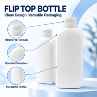 Bouteille en plastique HDPE de 100 ml, blanche opaque, avec bouchon à clapet, bouteille de voyage, shampooing, lotion, emballage de liquides cosmétiques