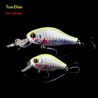 Tuo Diao Xun Lei Luya Leurre Artificiel Rigide en Acier Inoxydable, type Crankbait 'Rock 'n' Roll', compact et volumineux, pour Black-bass, avec fonction sonore, flottant