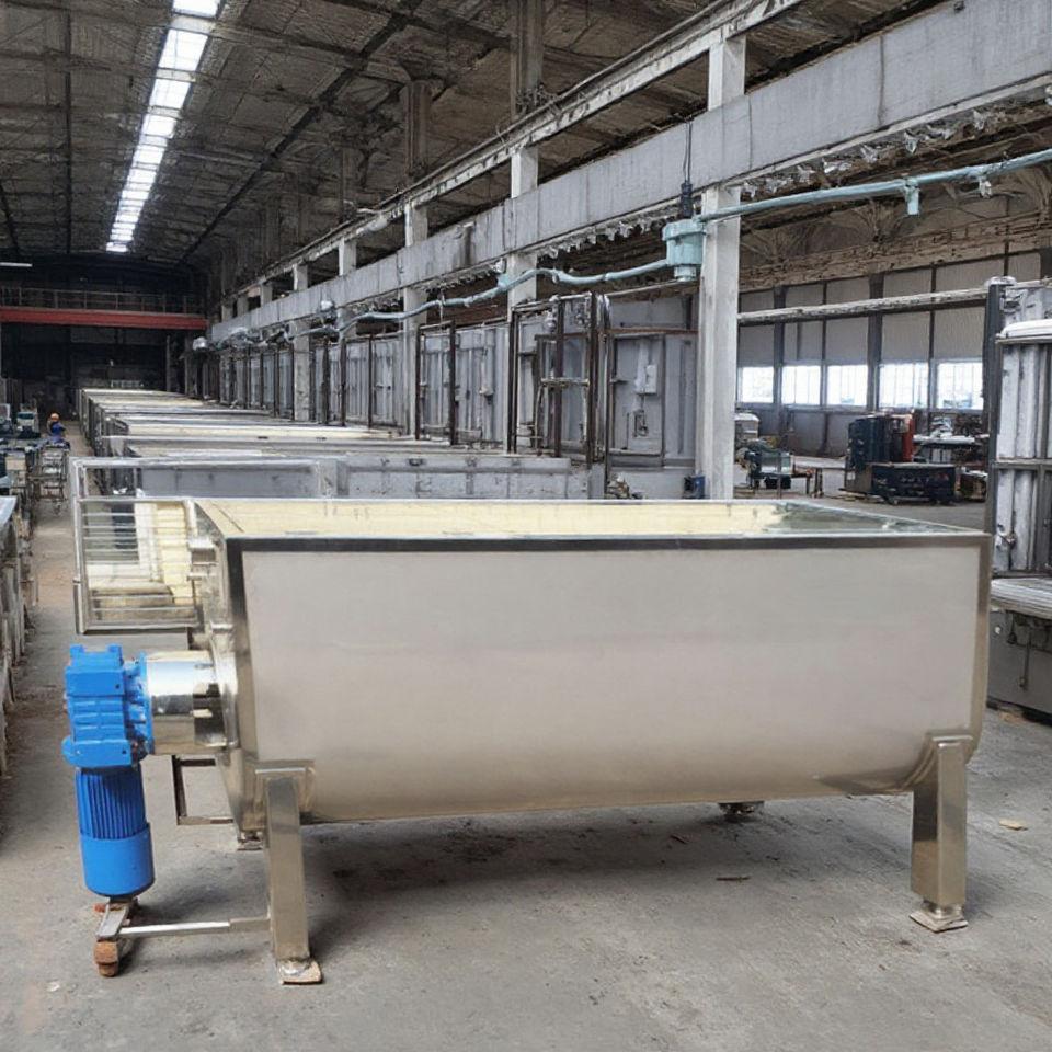 Stainless Steel U-shaped Hopper Horizontal Mixer Liquid Dry Powder ...