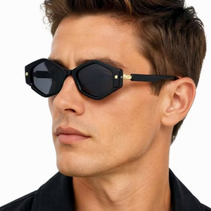 Gafas de Sol Personalizadas con Logotipo 2026, Diseño Hexagonal con Remaches, Protección UV400, Estilo Y2K, para Hombre y Mujer - Product Image 1