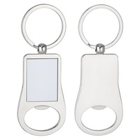 Porte-clés décapsuleur en alliage de zinc avec logo laser par transfert thermique, style Asie du Sud-Est, pour publicité promotionnelle