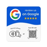 Carte de visite NFC, menu sur les réseaux sociaux, plaque en acrylique pour restaurant, support d'affichage pour les commentaires et les évaluations des clients