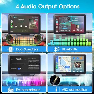 <span class=keywords><strong>7</strong></span> pouces HD sans fil CarPlay écran Portable stéréo écran tactile Bluetooth Navigation caméra de recul lien miroir <span class=keywords><strong>Android</strong></span> <span class=keywords><strong>Auto</strong></span> - Product Image 6