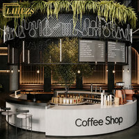 Meubles et présentoirs pour magasin de thé au lait vibrant, éclairage LED en bois, comptoir de réception pour café