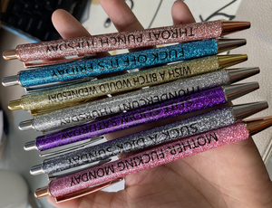 7Pcs Hàng Tuần Bling Vui Bút Thề Từ Hàng Ngày Bút Thiết Lập Các Ngày Trong Tuần Vibes Long Lanh Bút Thiết Lập Cho Các Trường Học Văn Phòng Quà Tặng Giáng Sinh - Product Image 6