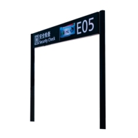 Boîtier de panneau lumineux LED rectangulaire en aluminium à montage sur portique, haute luminosité, option de conception personnalisée pour les aires d'attente d'aéroports