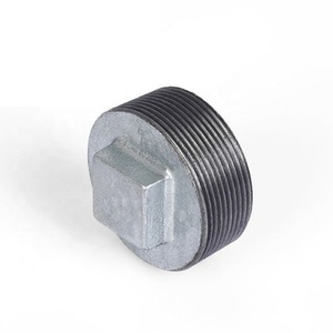 Mạ kẽm chủ đề ống kết nối phụ kiện đúc dễ uốn sắt mũ và phích cắm Chất lượng cao dễ uốn sắt phụ kiện - Product Image 2