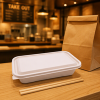 Boîte de rangement pour nouilles en plastique PP de qualité alimentaire, écologique, rectangulaire, réutilisable, avec couvercle, pour la cuisine, le restaurant, l'emballage alimentaire