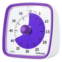 Minuteur visuel silencieux Yunbaoit pour la gestion du temps en classe, horloge de compte à rebours de 60 minutes pour enfants et adultes