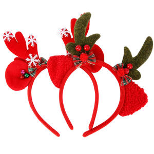 Vente en gros <span class=keywords><strong>de</strong></span> décorations <span class=keywords><strong>de</strong></span> fête <span class=keywords><strong>de</strong></span> Noël 2025, bandeaux en tissu en forme <span class=keywords><strong>de</strong></span> cornes <span class=keywords><strong>de</strong></span> cerf, bandeaux <span class=keywords><strong>de</strong></span> Noël en forme <span class=keywords><strong>de</strong></span> bois <span class=keywords><strong>de</strong></span> <span class=keywords><strong>renne</strong></span> pour femmes et filles - Product Image 5