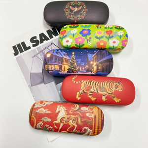 Estuches <span class=keywords><strong>para</strong></span> Gafas con <span class=keywords><strong>Varios</strong></span> Diseños, de Cuero PU y Metal, Protección <span class=keywords><strong>para</strong></span> <span class=keywords><strong>Lentes</strong></span> - Product Image 3