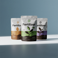 Sacs d'emballage personnalisés en plastique thermosoudé pour semences de jardin biologiques et engrais pour sols chauds, fournis directement par l'usine
