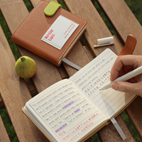 Magnetverschluss Geprägtes Casual Mini-Taschennotizbuch Ästhetisches Leder Tragbares Kleines Liniertes Blanko-Taschennotizbuch