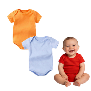 Abbigliamento Estivo per Neonati Tutina 100% Cotone Lavorato a Maglia Manica Corta con Chiusura a Bottoni Carina e Versatile - Product Image 4