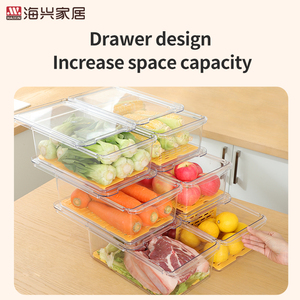 Thùng Tủ Lạnh Thùng Tủ Đông Thùng Tủ Lạnh Tổ Chức Lưu Trữ Thực Phẩm Có Thể Xếp Chồng <span class=keywords><strong>BPA</strong></span> Ngăn Kéo Miễn Phí Tổ Chức - Product Image 4