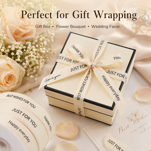Nastri in Gros Grain Stampati di Lusso di Alta Qualità, Rotolo con Logo Personalizzato, Nastri di Raso Decorativi per Confezioni Regalo con Fiocchi e Stampa Oro a Caldo - Product Image 2