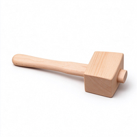 Maillet en bois de hêtre, marteau en bois massif pour le travail du cuir, maillet en bois non-marquant pour la couture du cuir, le ciselage et le poinçonnage