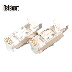 10パックRJ45コネクタcat6a 8P8C RJ45プラグFTP RJ45コネクタcat6aシールドネットワークモジュラープラグ